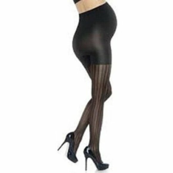 Spanx Maternity Mama Striped Shaping Tights Black Size 1 - Picture 5 of 5